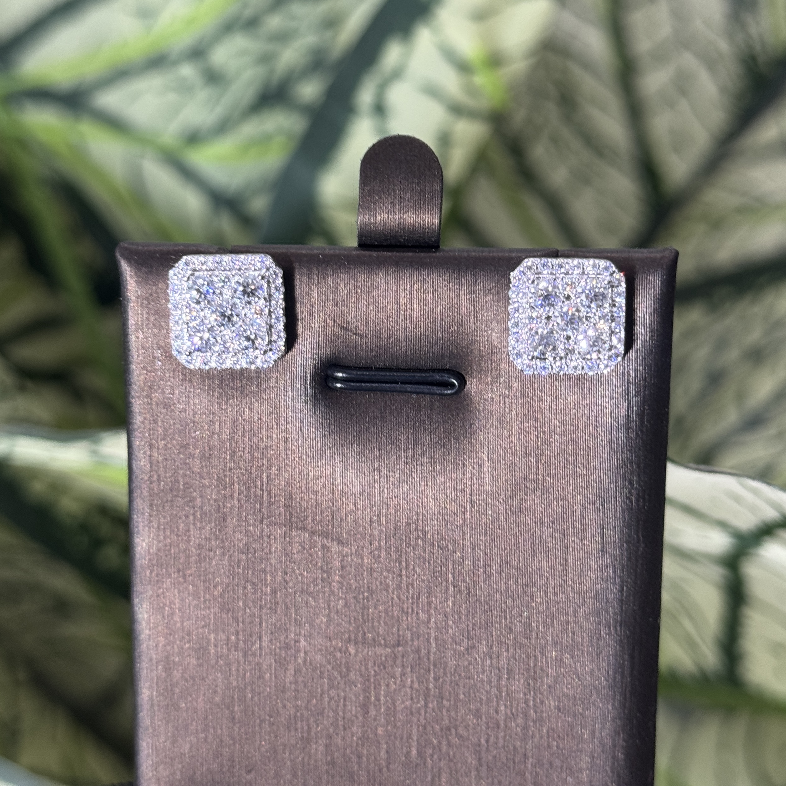 Two-layer Bold Square Earrings