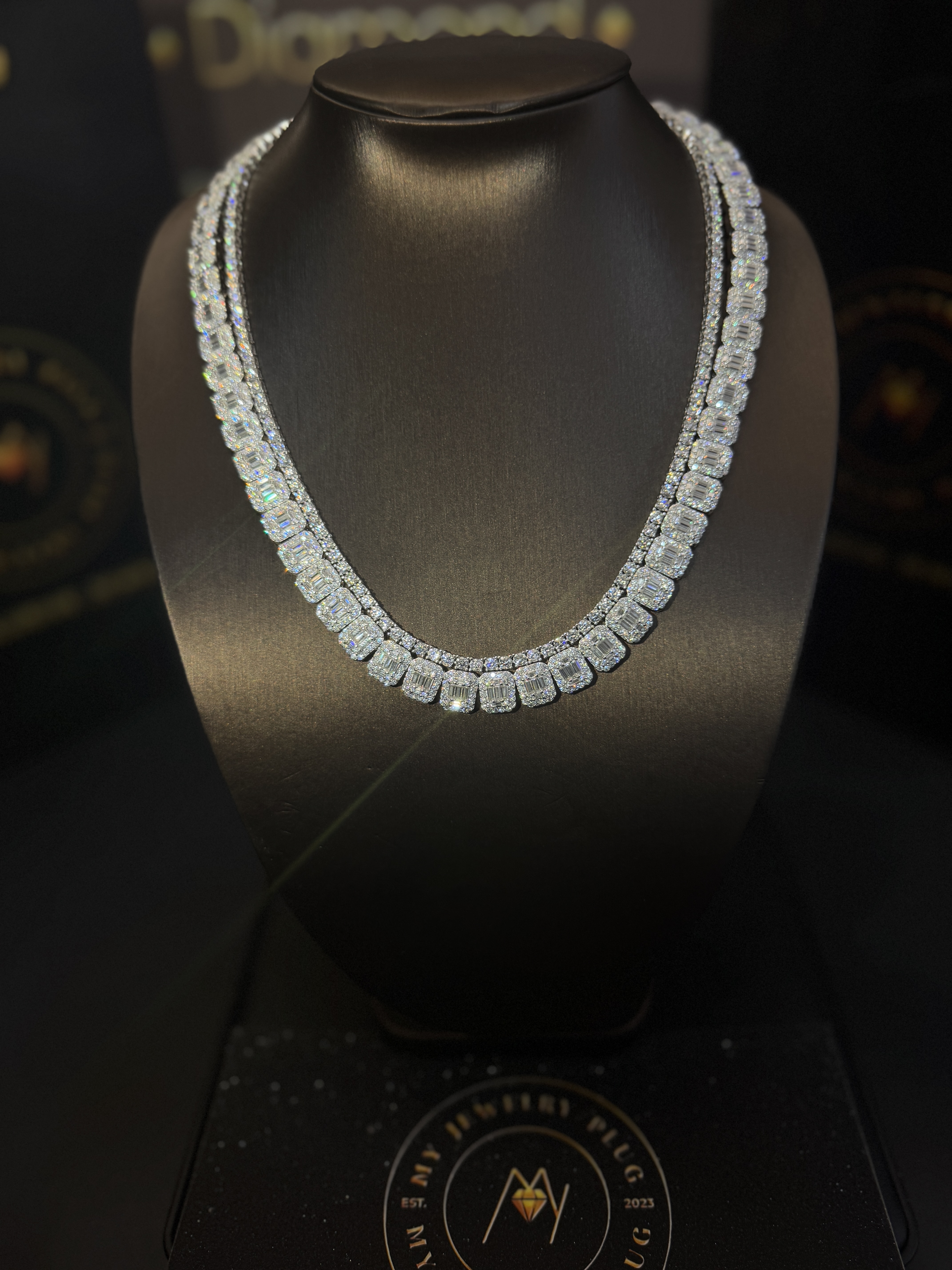 Baguette-Cut Link Chain Necklace