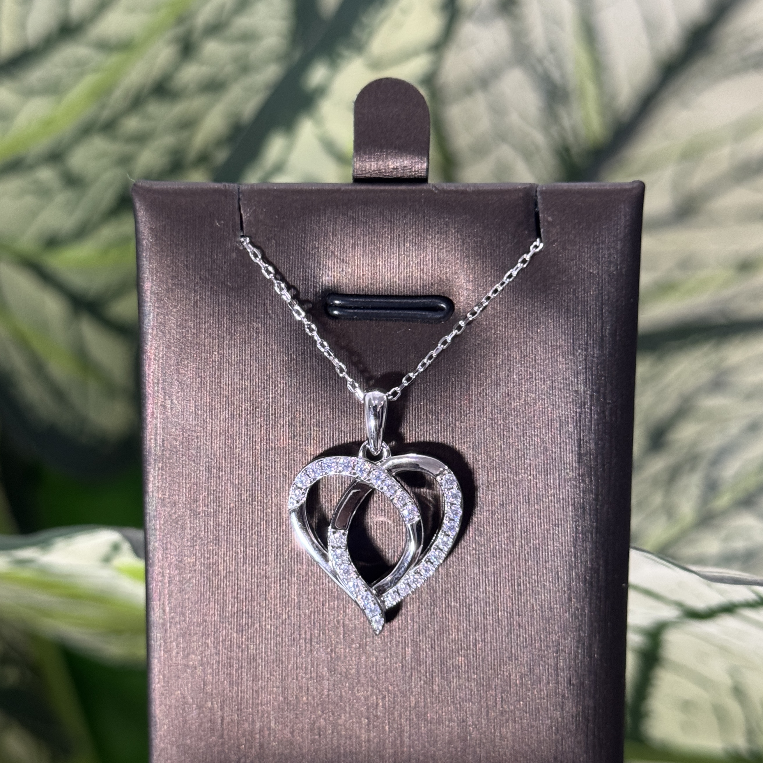 Double Entwined Heart Shaped Necklace