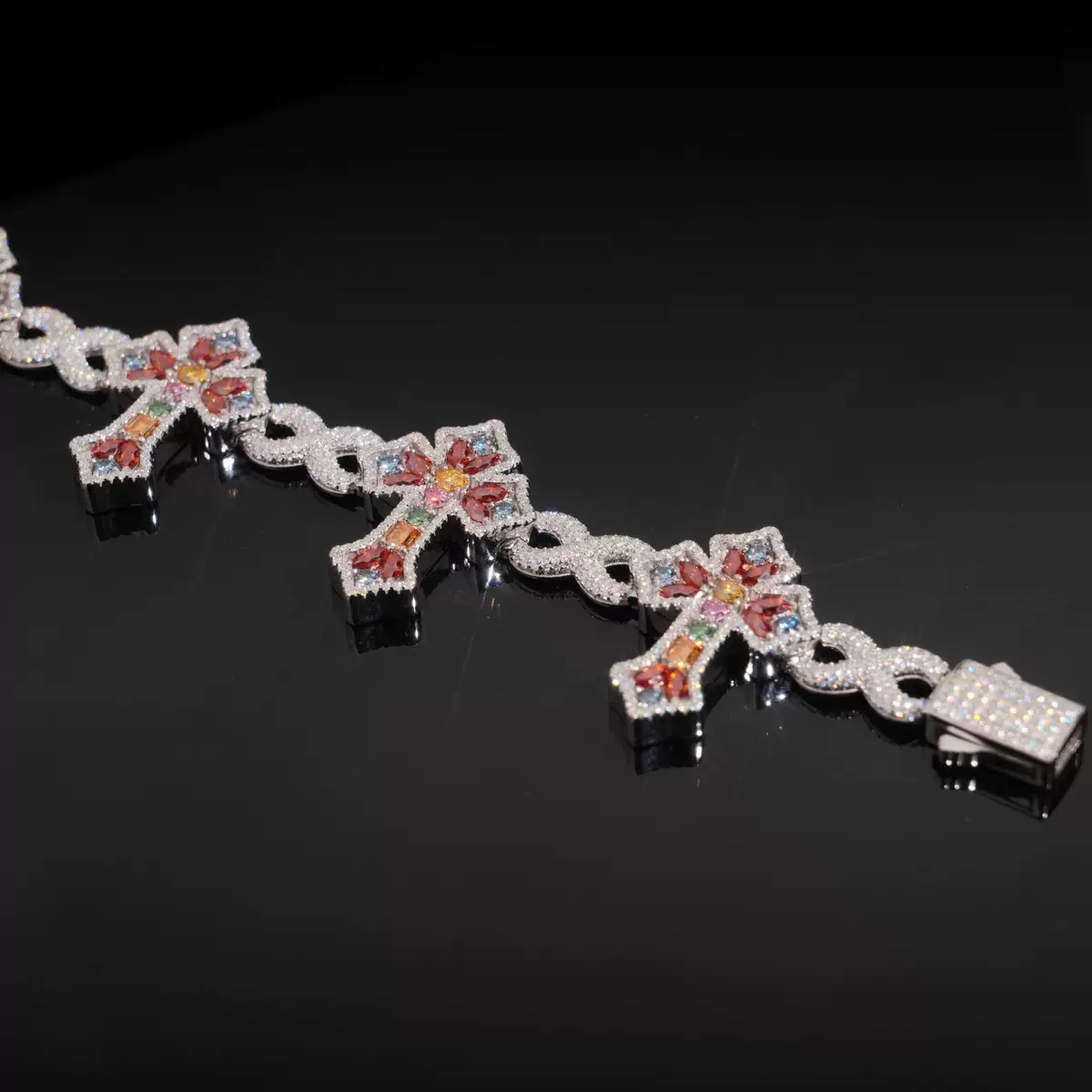 Cross Infinity Link Bracelet