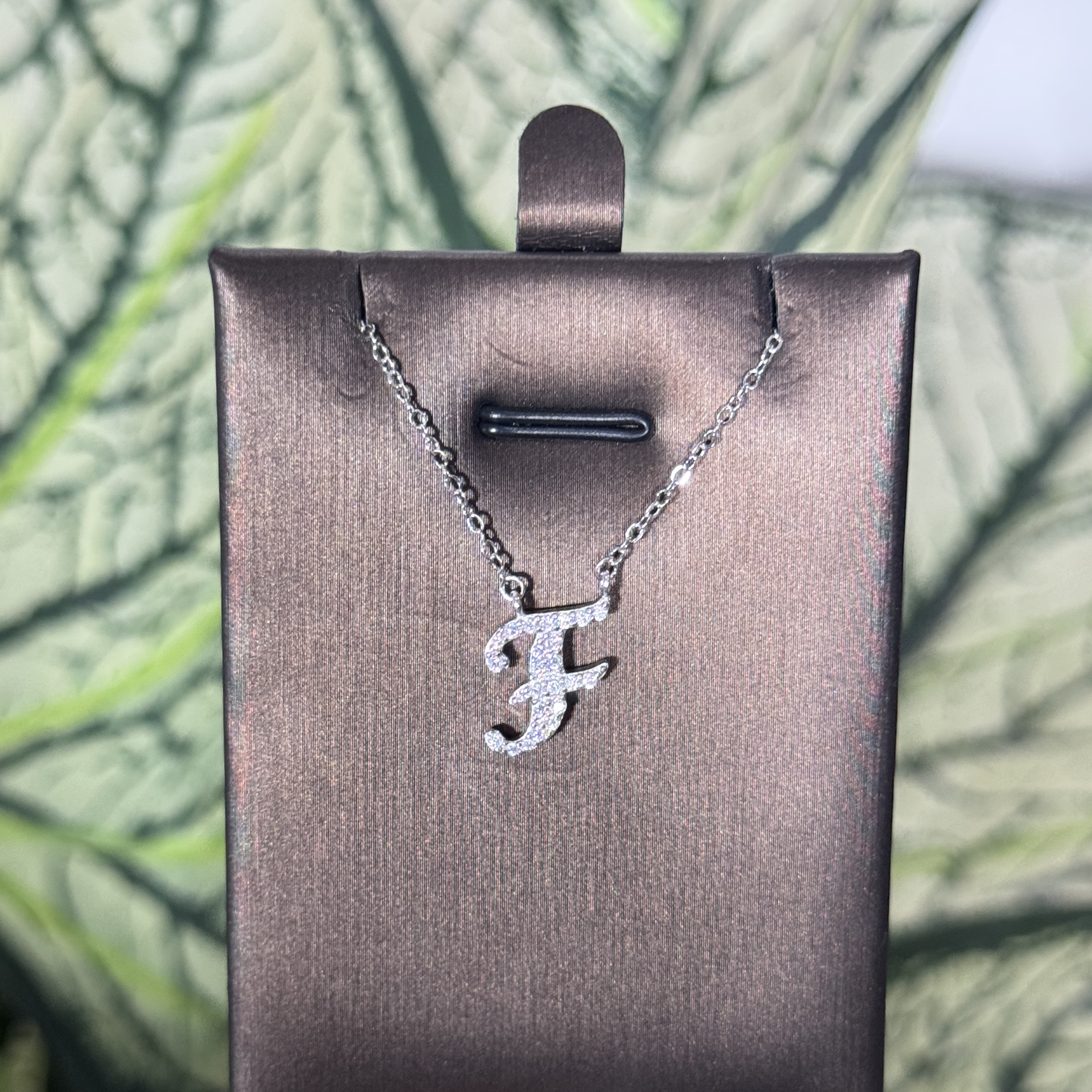 F Initial necklace