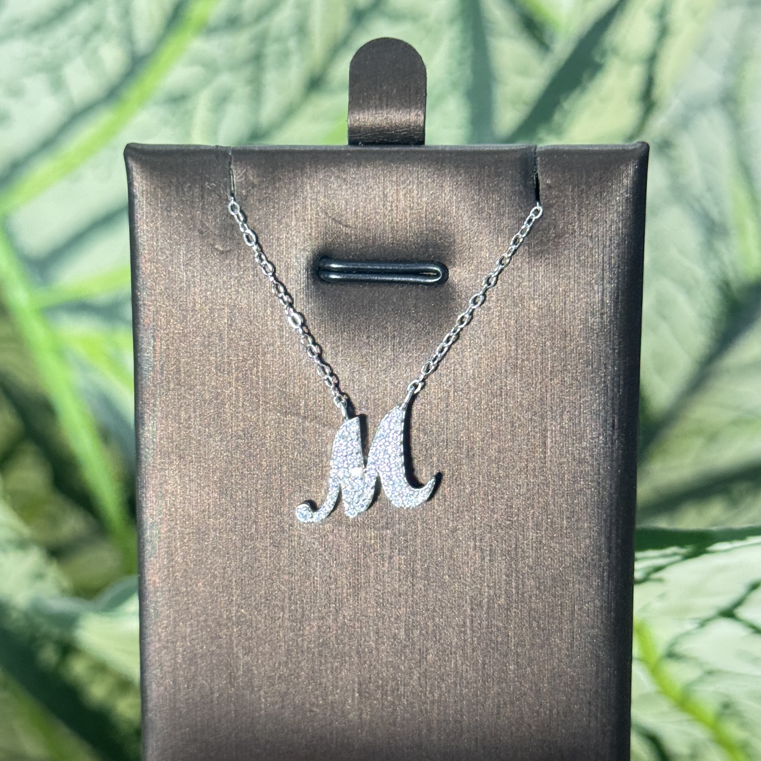 M Initial necklace