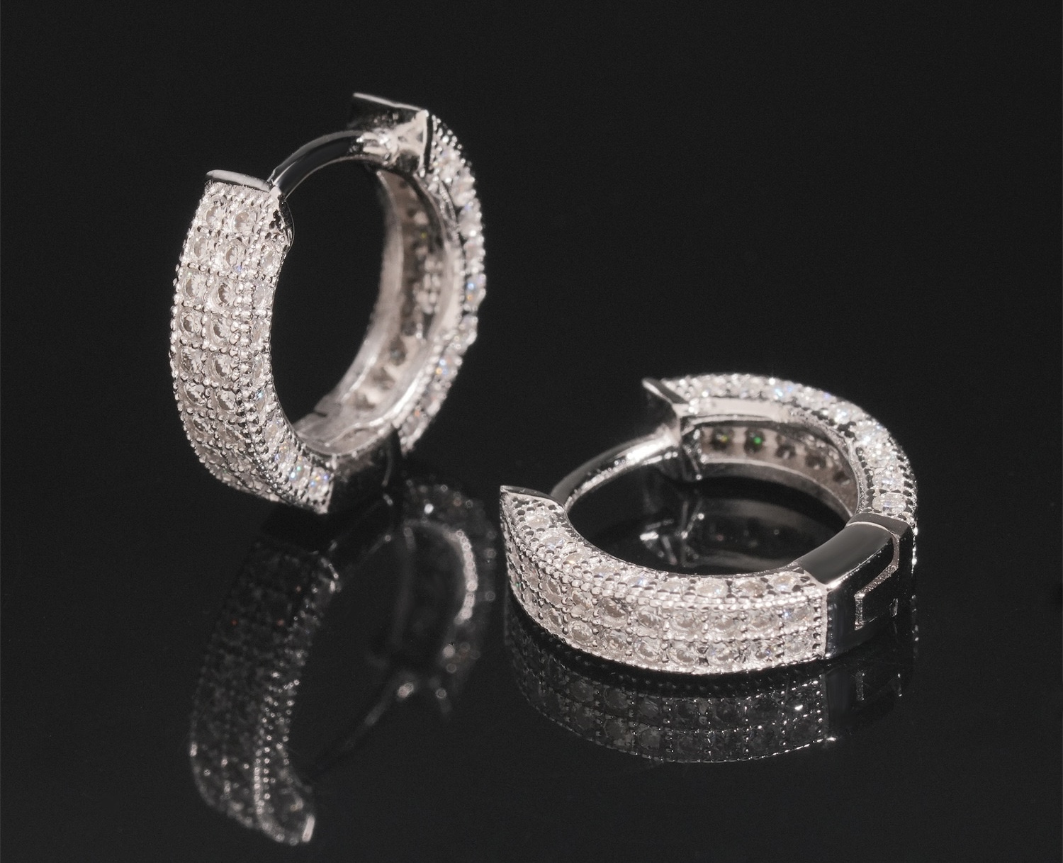 Emeric Side Row Hoop Earrings